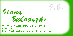 ilona bukovszki business card